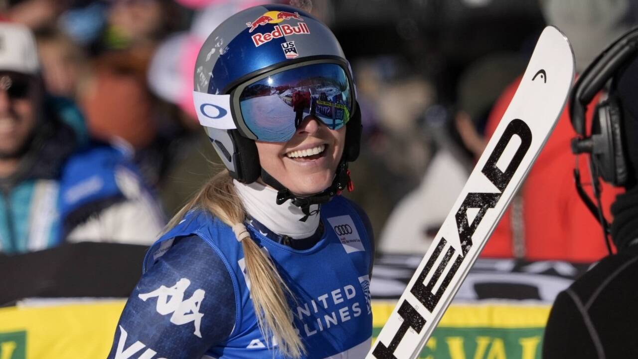 Lindsey Vonn genoss ihre Fahrt als Vorläuferin. 