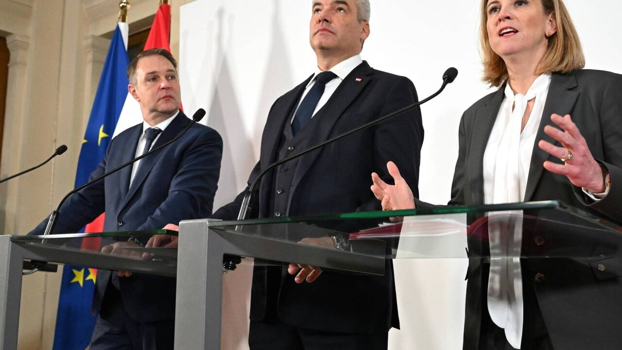 SPÖ-Chef Andreas Babler, ÖVP-Chef Karl Nehammer und Neos-Chefin Beate Meinl-Reisinger. SPÖ-Chef Andreas Babler, ÖVP-Chef Karl Nehammer und Neos-Chefin Beate Meinl-Reisinger.