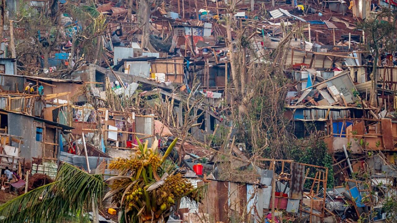 Die Schäden nach Zyklon "Chido" sind groß  Die Schäden nach Zyklon 'Chido' sind groß