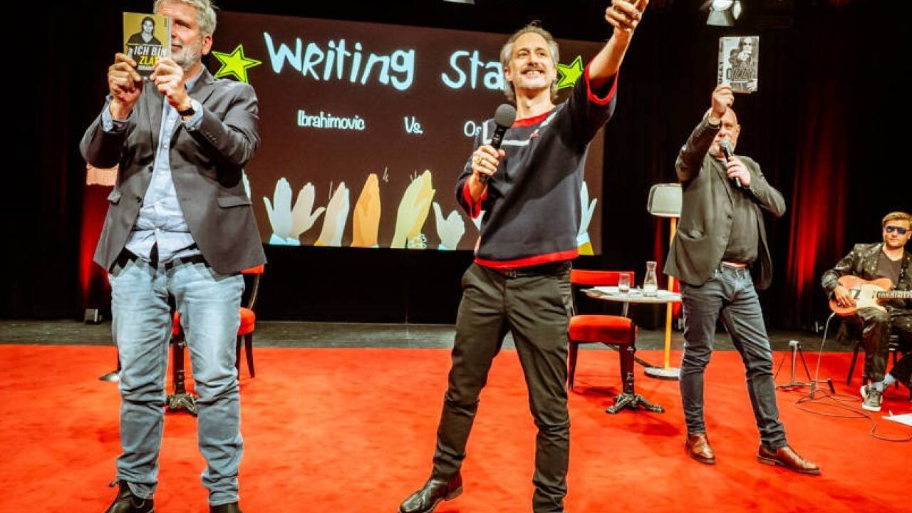 Dirk Stermann, Michael Ostrowski und Christoph Grissemann im Match der Autobiografien. 