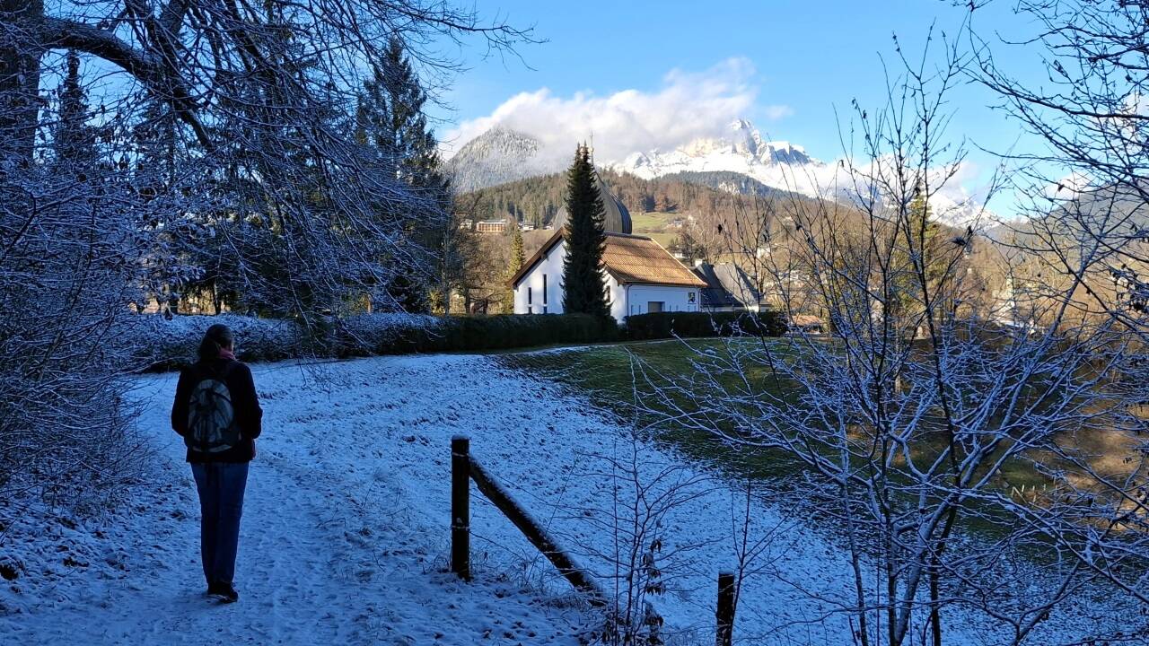 Die Runde um den Sulzbergkopf führt durch Licht und Schatten.  