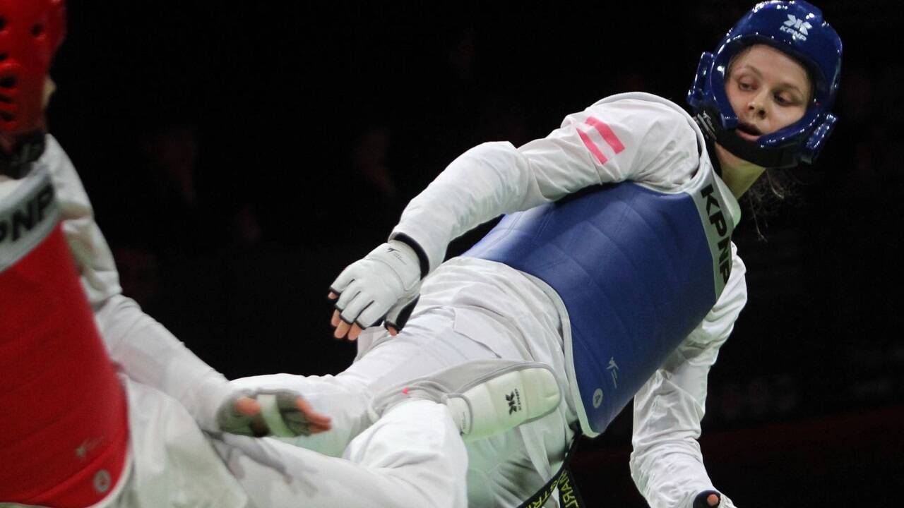 Marlene Jahl im Taekwondo-Einsatz. 