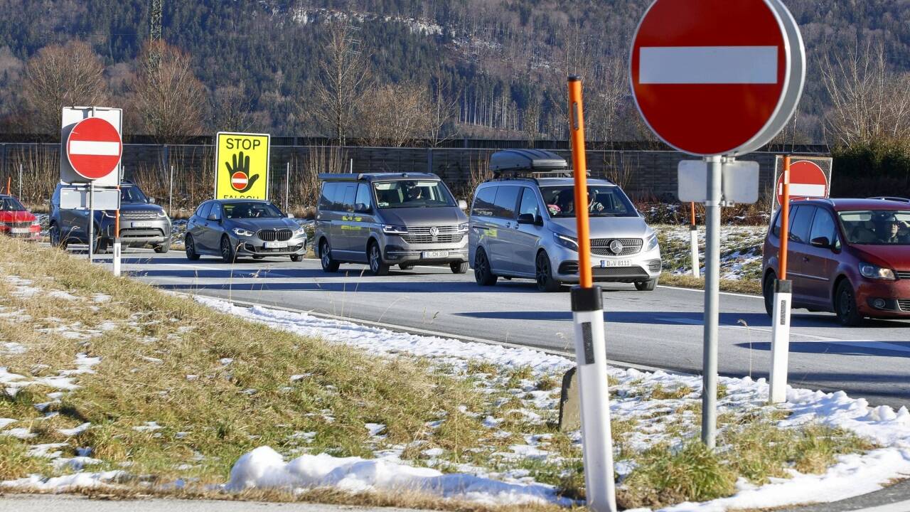 Auch die Autobahnabfahrten sind verstaut. 