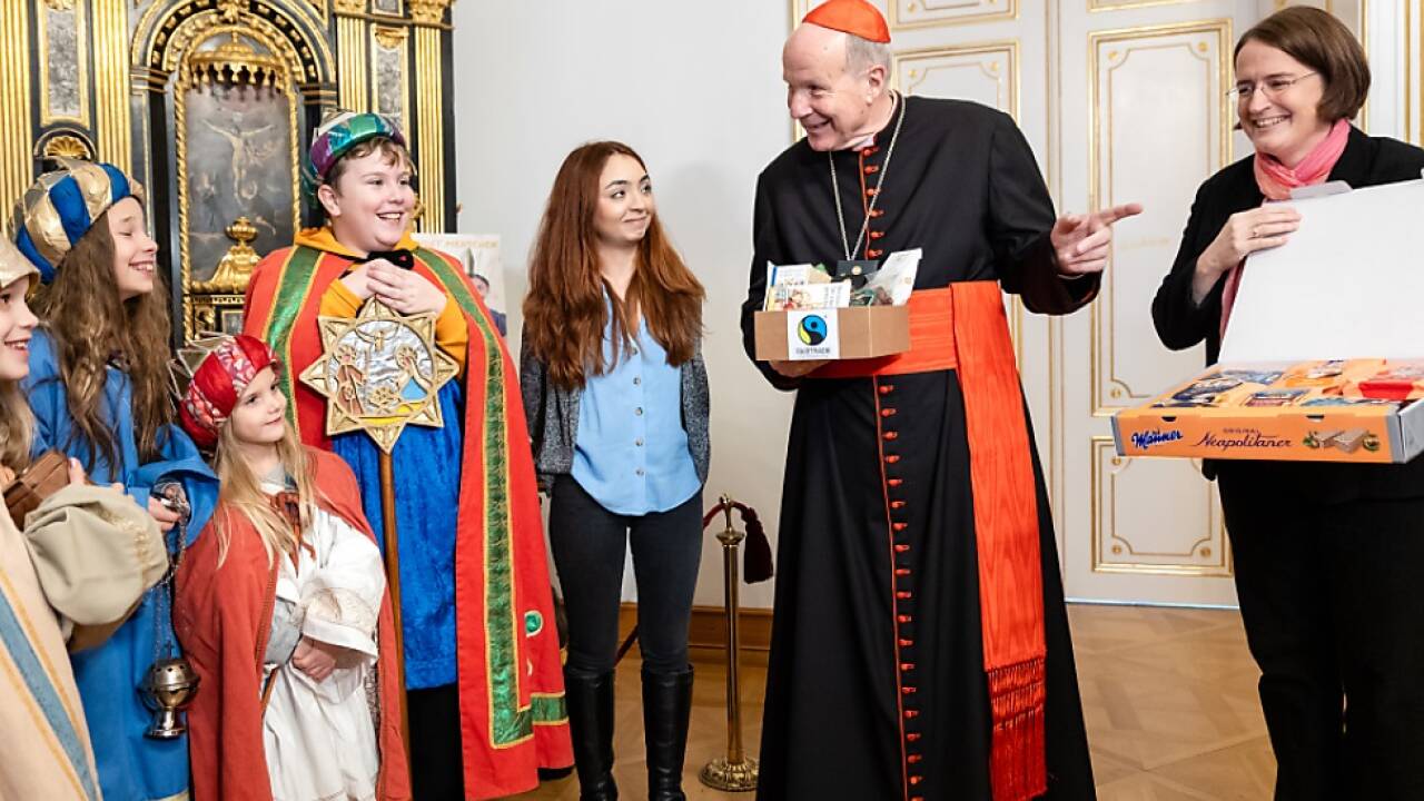 Sternsinger besuchten Kardinal Schönborn 