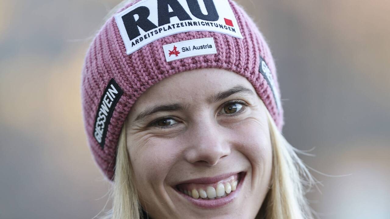 Katharina Liensberger führt Österreich im Slalom an.  Katharina Liensberger führt Österreich im Slalom an.