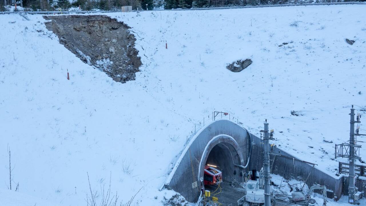 Das betroffene Tunnelportal in Böckstein am Tag nach dem Zwischenfall. 