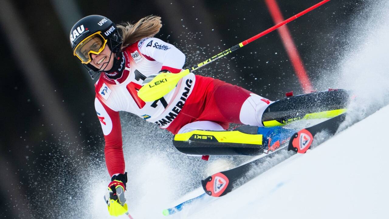 Katharina Liensberger schaffte es im zweiten Durchgang noch von Rang 20 auf 9. 