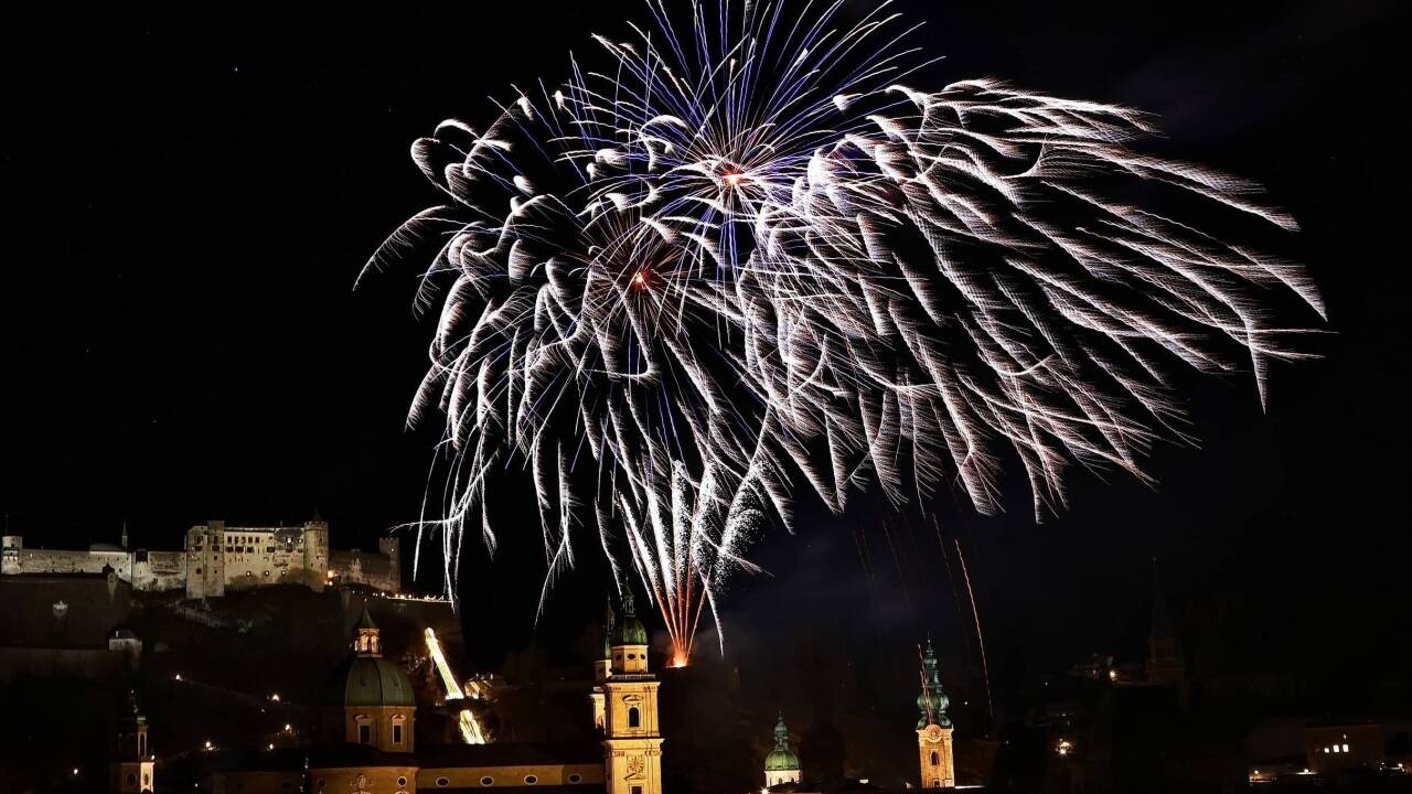 So begrüßte die Stadt Salzburg das neue Jahr 2025.  