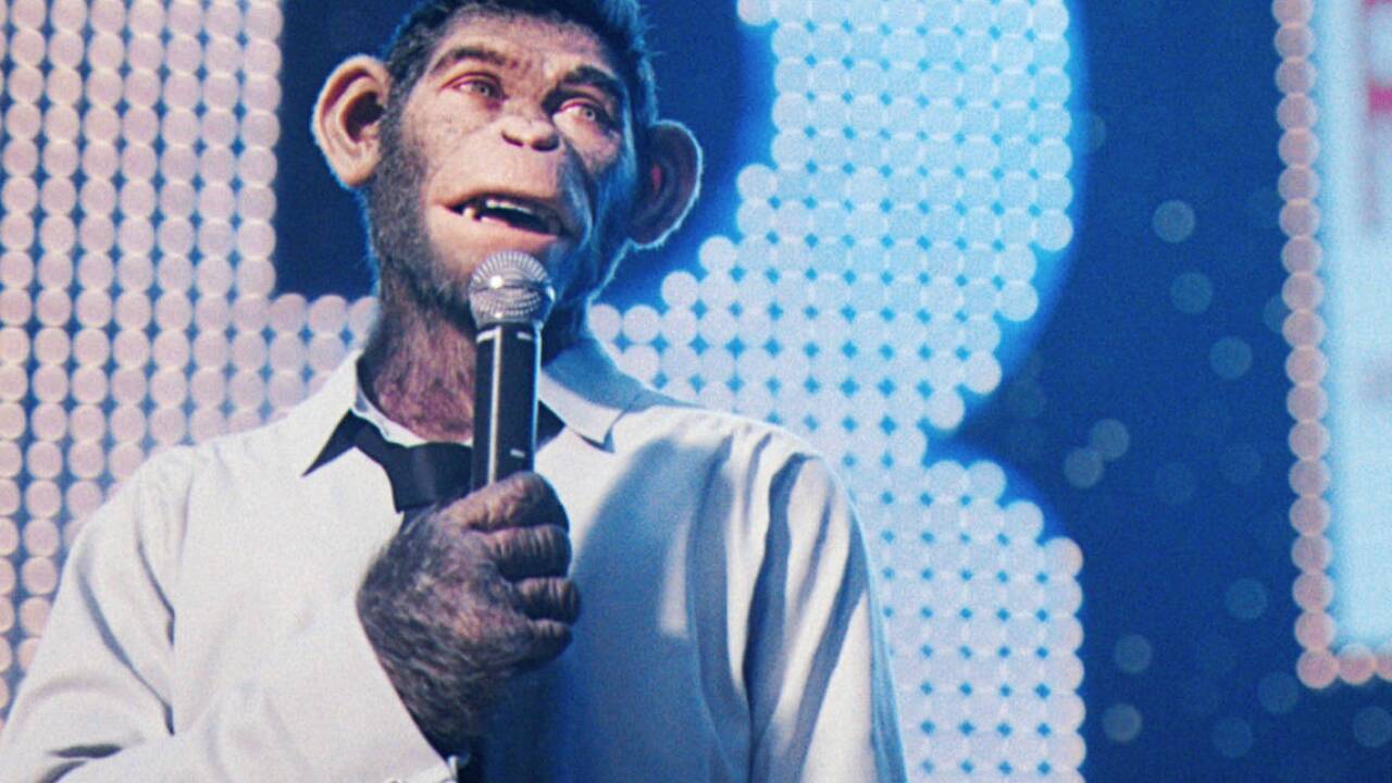 Unterwegs in der Karriere zum Popstar: Robbie Williams macht sich immer wieder auch zum Affen. Unterwegs in der Karriere zum Popstar: Robbie Williams macht sich immer wieder auch zum Affen.