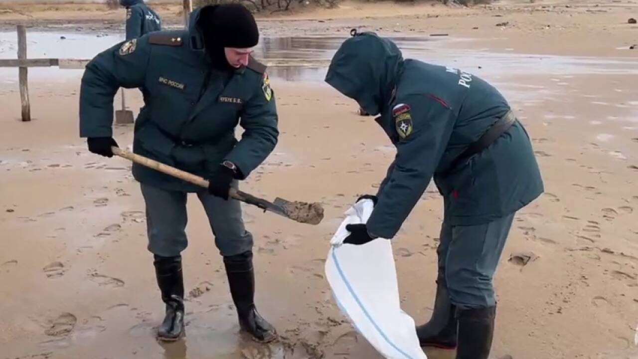 Schon nach dem Unglück im Dezember mussten Küsten gereinigt werden  Schon nach dem Unglück im Dezember mussten Küsten gereinigt werden