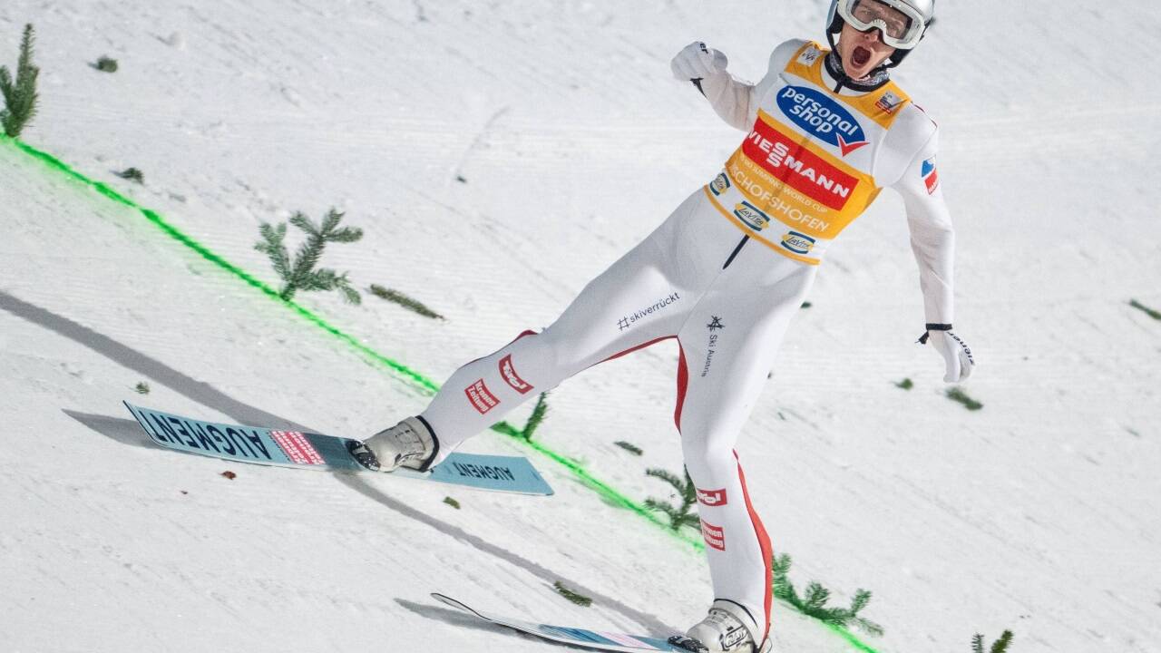 Mit dem letzten Sprung katapultierte sich Daniel Tschofenig noch an die Spitze des Klassements.  
