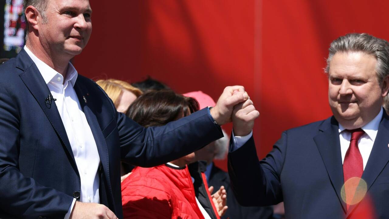 SPÖ-Chef Andreas Babler und Wiens roter Bürgermeister Michael Ludwig, der spätestens im Herbst eine Wahl zu schlagen hat.  
