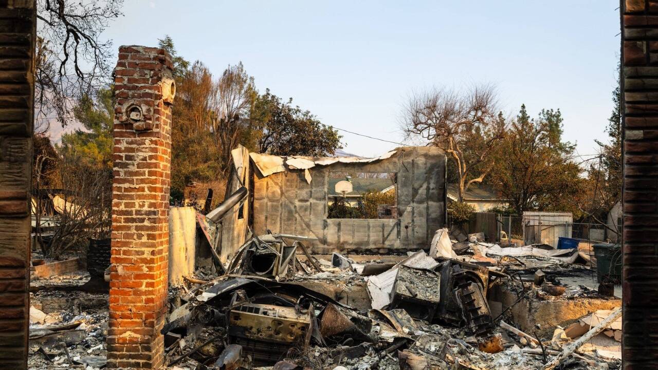 Zerstörung nach Bränden in Los Angeles. 