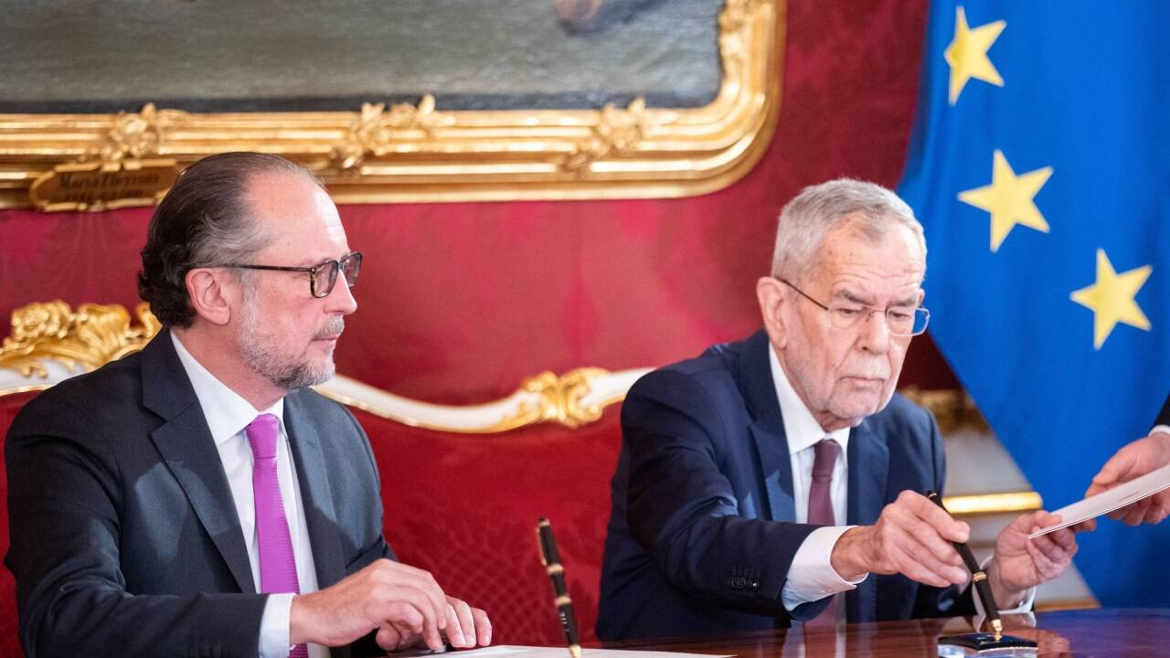 Alexander Schallenberg beim Bundespräsidenten: Am Freitag betraute ihn Alexander Van der Bellen mit dem Vorsitz der Regierung. 