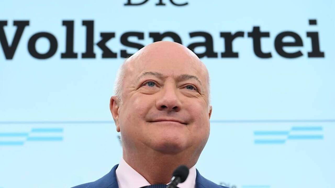 Der neue ÖVP-Chef Christian Stocker bei einer Pressekonferenz  Der neue ÖVP-Chef Christian Stocker bei einer Pressekonferenz