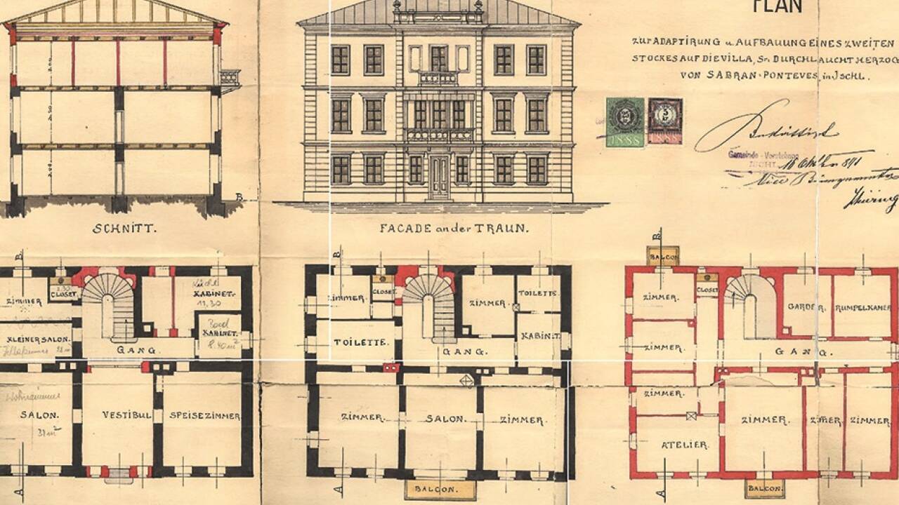 Einreichplan von 1888.  