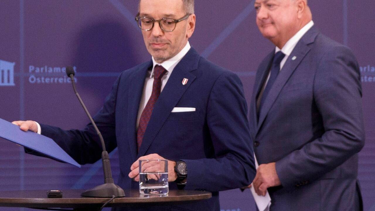 Üben schon die Wende in der Klimawende: Herbert Kickl, Christian Stocker. Üben schon die Wende in der Klimawende: Herbert Kickl, Christian Stocker.