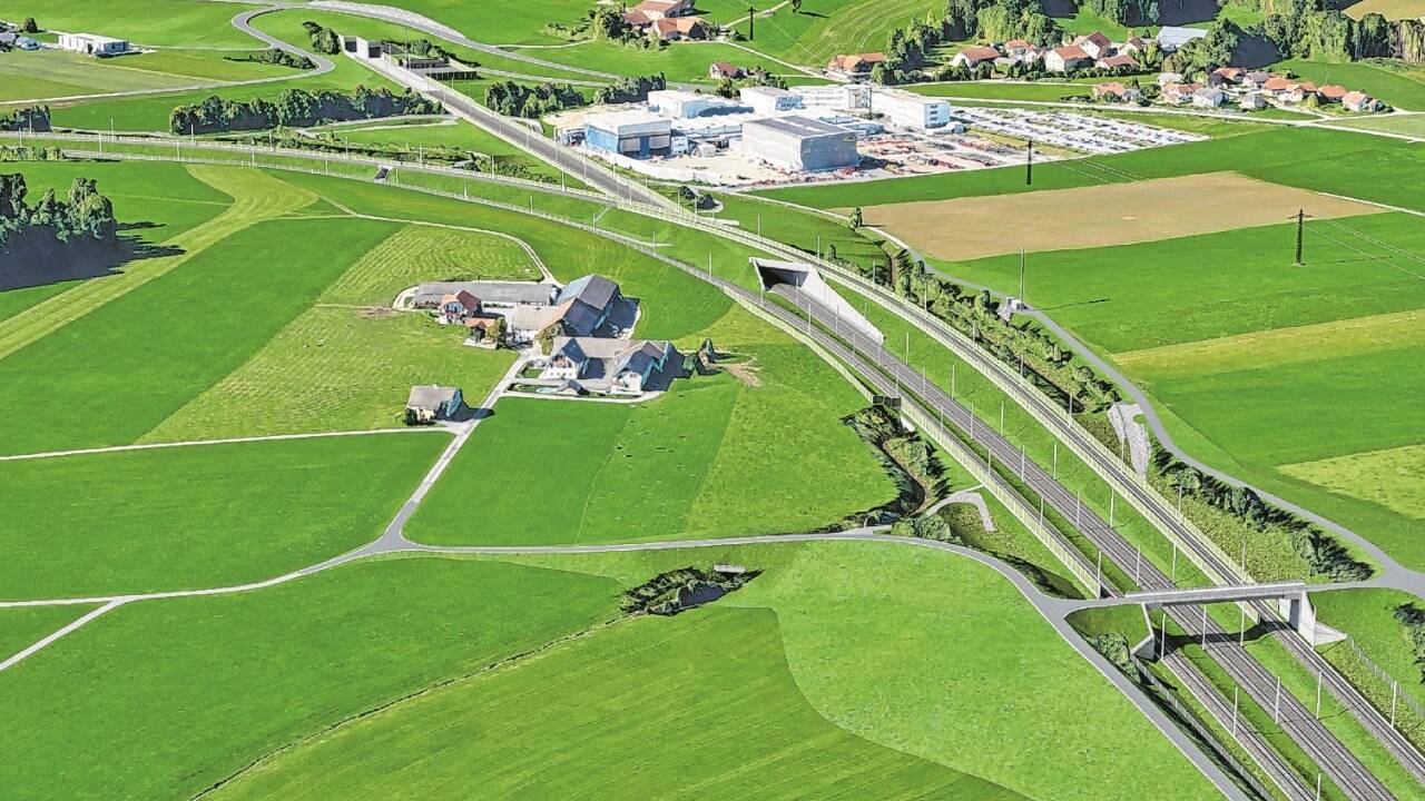 So soll es nach dem Neubau in Köstendorf bei der Firma Palfinger aussehen. Die zwei Gehöfte in der Bildmitte werden übrigens nicht abgelöst, sie bleiben 