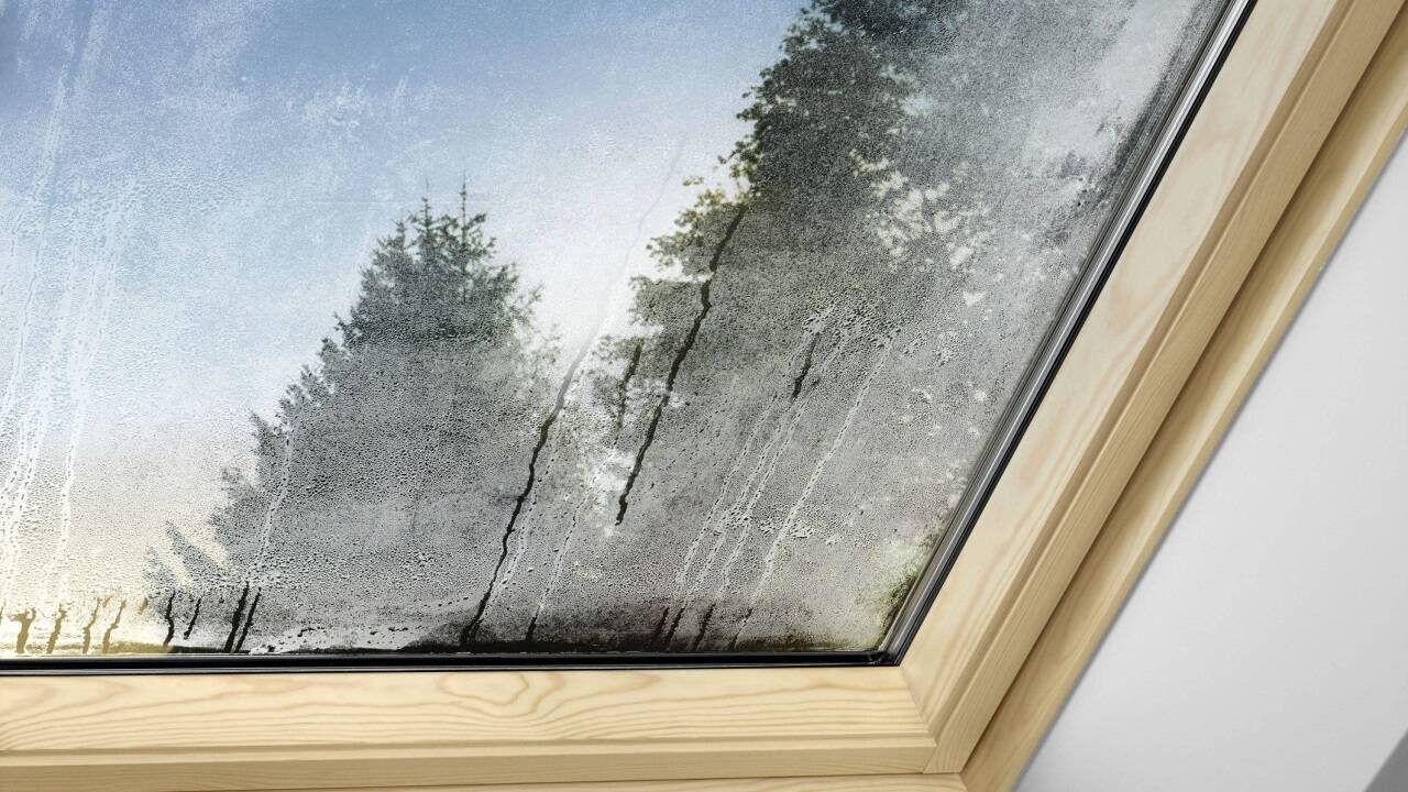 Beschlagenes Fenster.  