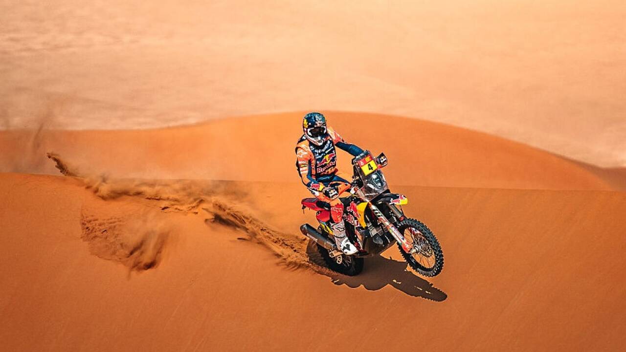 KTM-Pilot Daniel Sanders feierte bei der Rallye Dakar seinen ersten Gesamtsieg.  