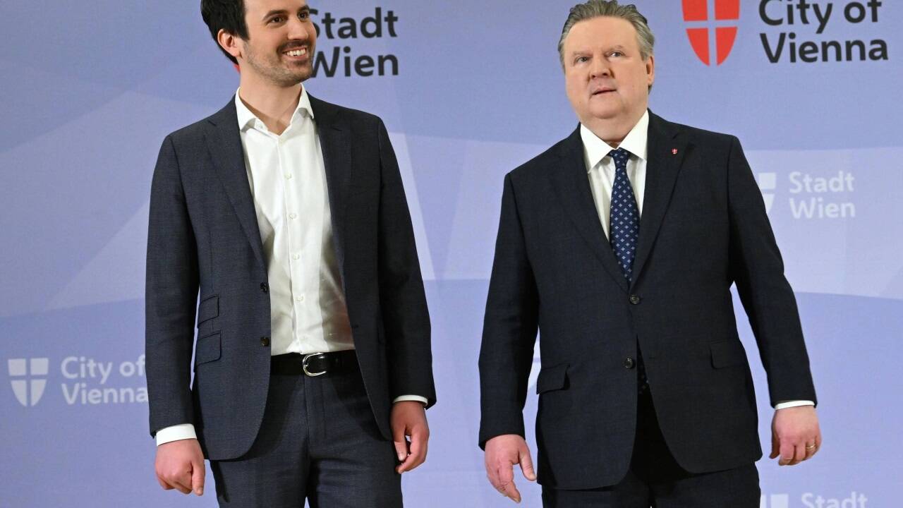 Vizebürgermeister Christoph Wiederkehr (Neos) und Bürgermeister Michael Ludwig (SPÖ). 