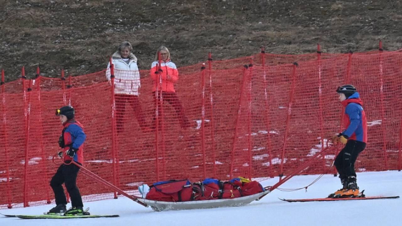 Ortlieb musste mit dem Schlitten geborgen werden 