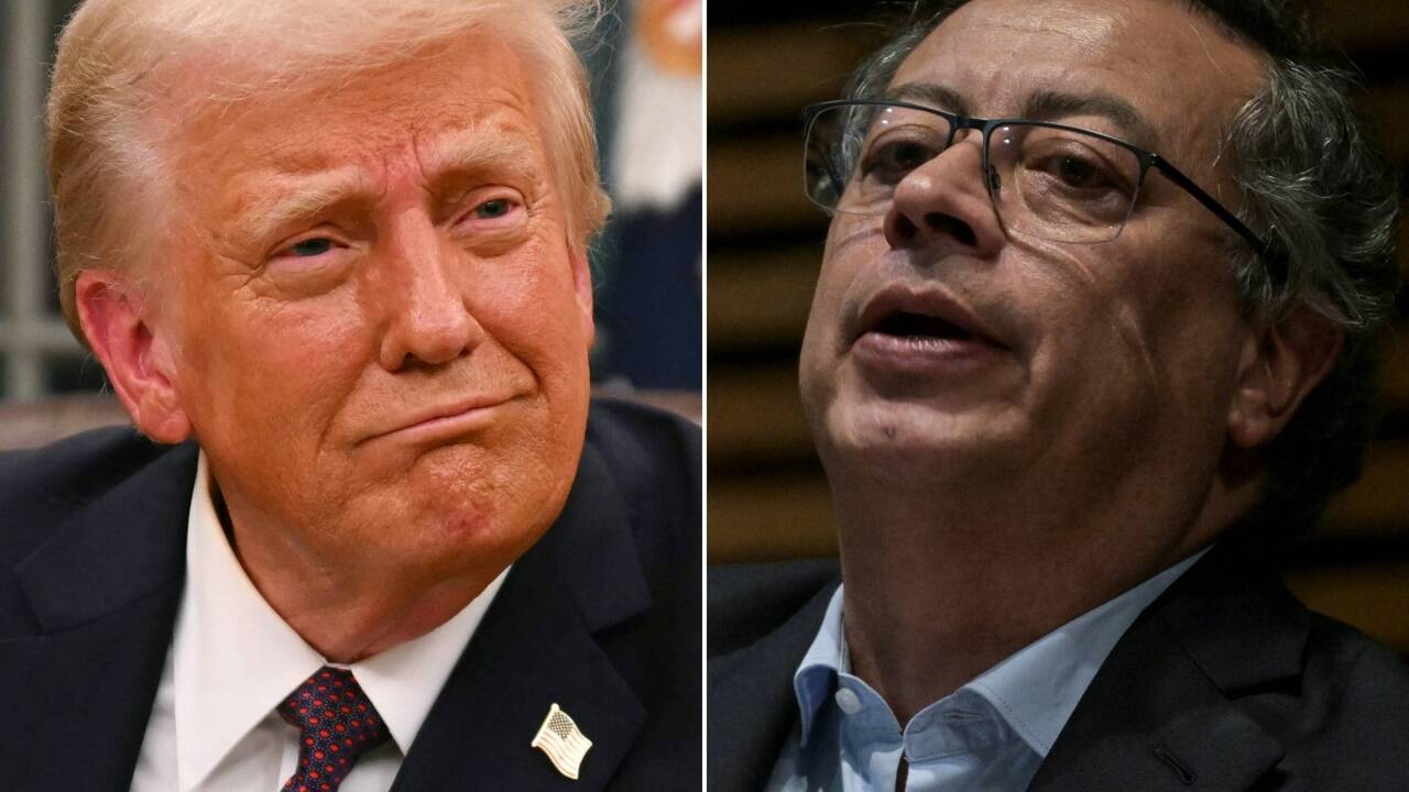 US-Präsident Donald Trump und Kolumbiens Staatschef Gustavo Petro. US-Präsident Donald Trump und Kolumbiens Staatschef Gustavo Petro.