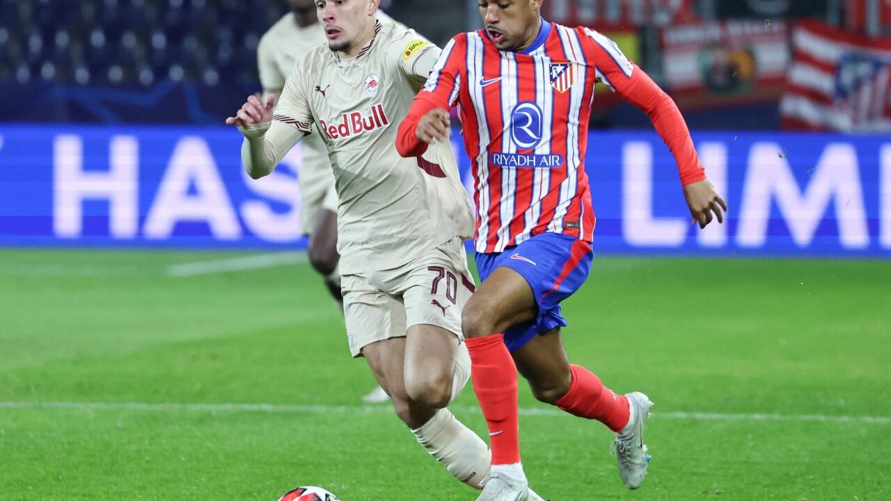 Amar Dedic (links) lag mit Red Bull Salzburg in der Champions League gegen Atletico Madrid früh zurück. 