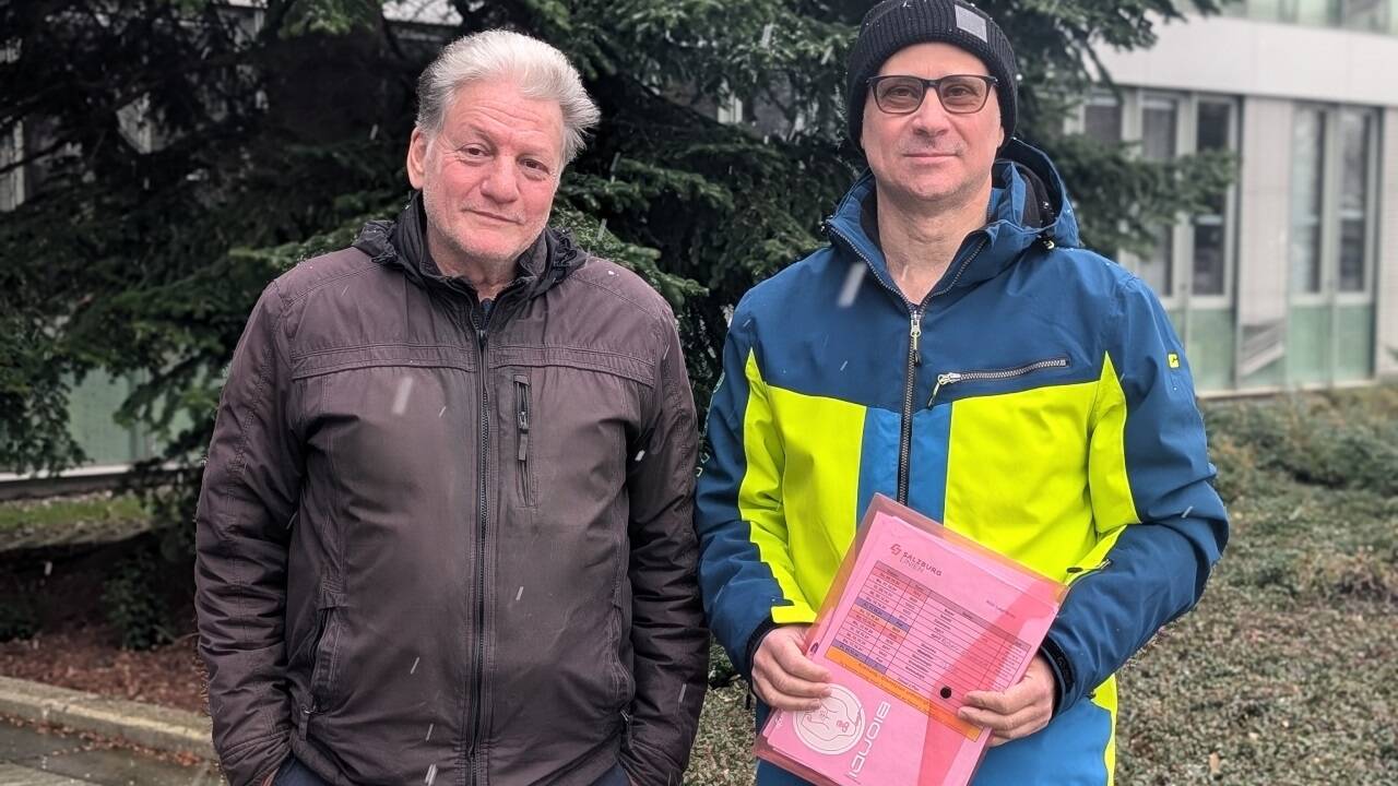 Nicht mehr unter den Obusfahrern der Salzburg AG: Beat Vogel (links) und Luigi Scuto (rechts).  