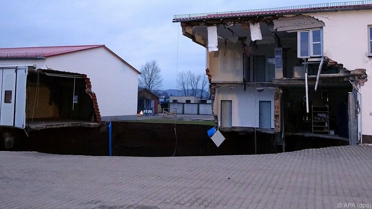 Gewaltiger Erdfall in Thüringen riss Gebäudeteile mit sich