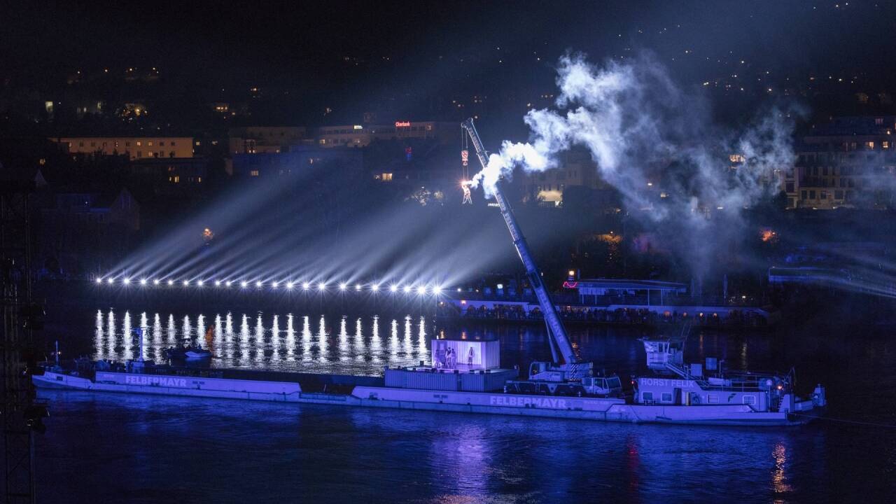 Die Visualisierte Klangwolke 2017 machte Jagd auf Moby Dick. 