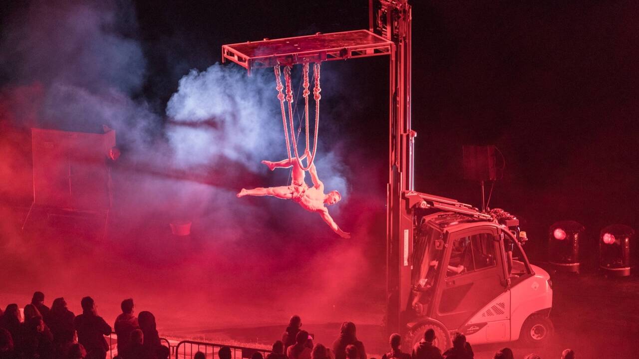 Die Visualisierte Klangwolke 2017 machte Jagd auf Moby Dick. 
