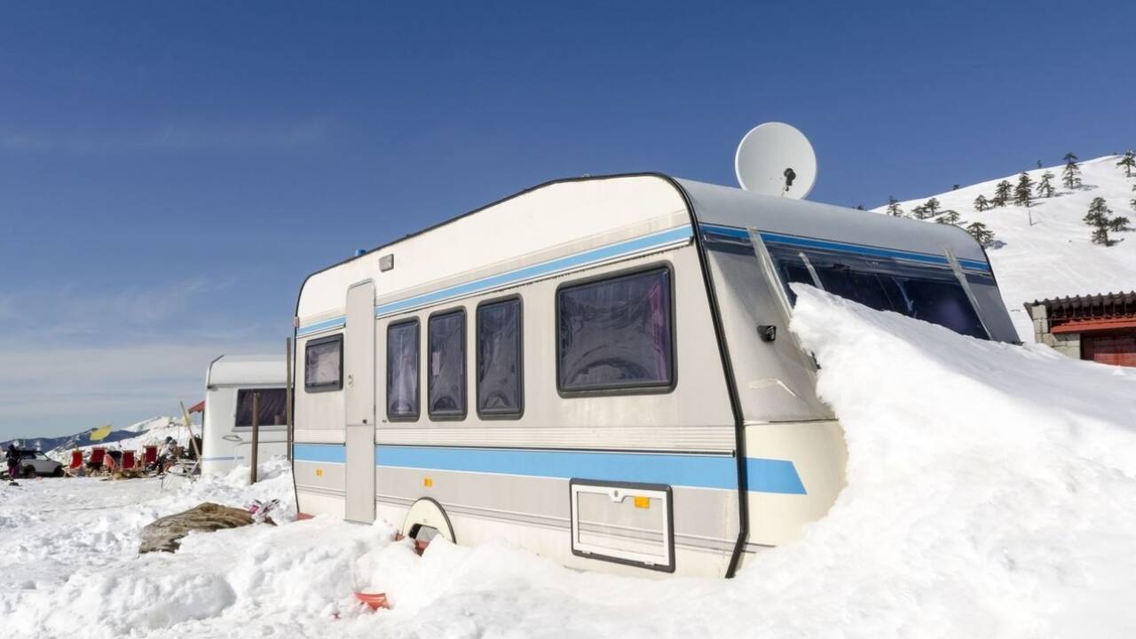 Ideal mit Pole Position zur Piste: Winter-Campingplatz. 