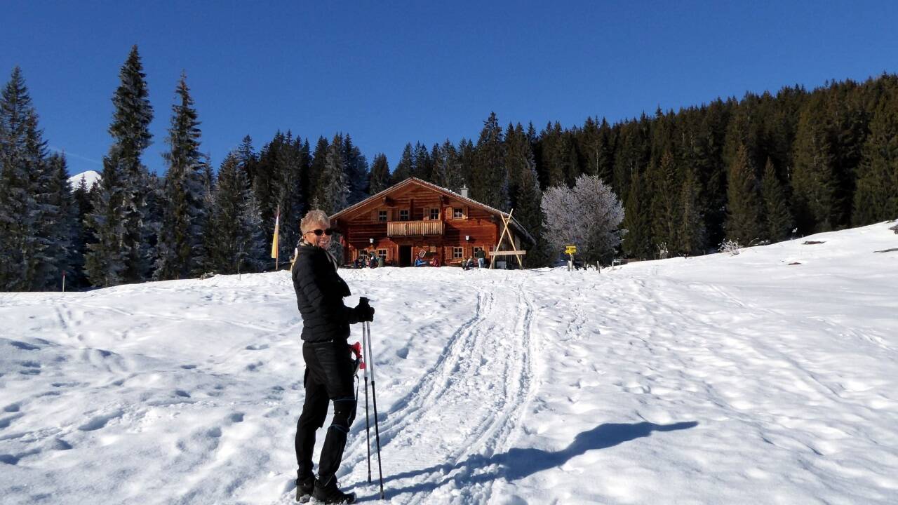 Strahlende Aussichten von der Rosser Hütte.  