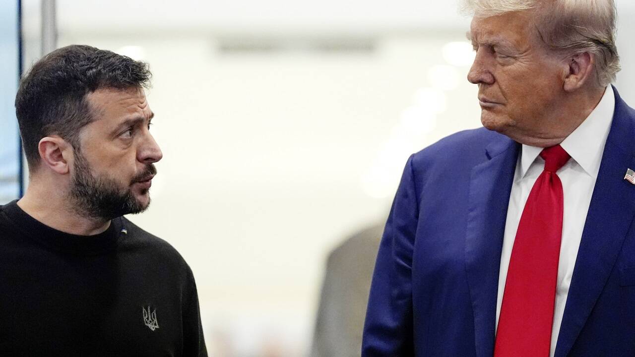 Der Präsident der Ukraine, Wolodymyr Selenskyj, hofft darauf, dass sich US-Präsident Donald Trump für einen fairen Frieden einsetzt.  