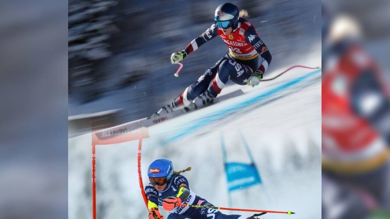 Lindsey Vonn und Mikaela Shiffrin treten bei der Teamkombination an, bilden aber kein Team. 