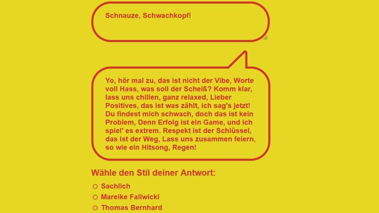 Künstliche Intelligenz soll Hasskommentaren in sozialen Medien wirksam antworten.  