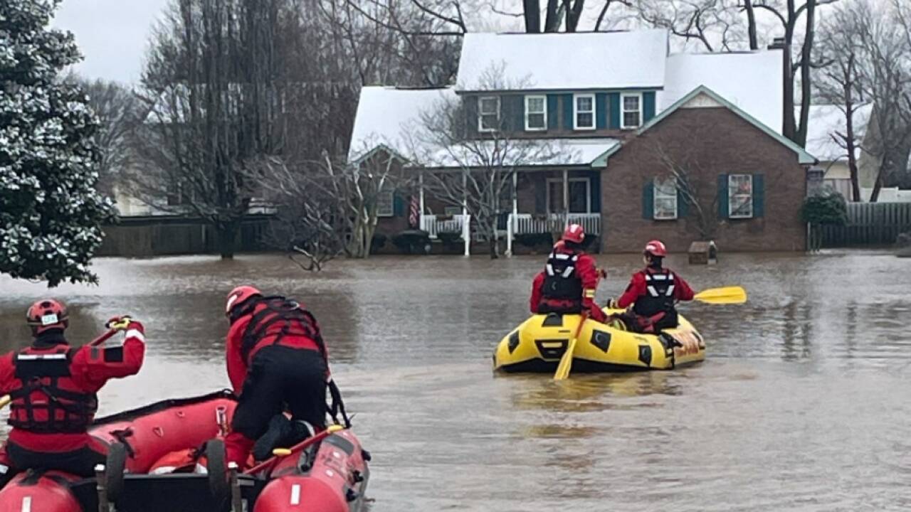 Überflutung in Clarksville im US-Staat Tennessee 