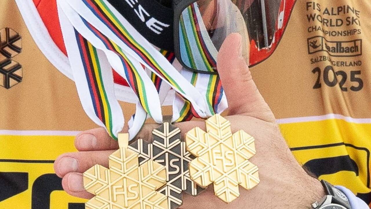 Medaillen der Ski-Weltmeisterschaft.  