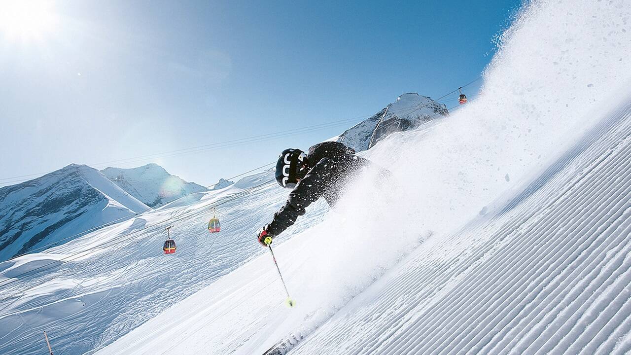 Bis zu 63 Prozent Gefälle: die „Black Mamba“ am Kitzsteinhorn. 