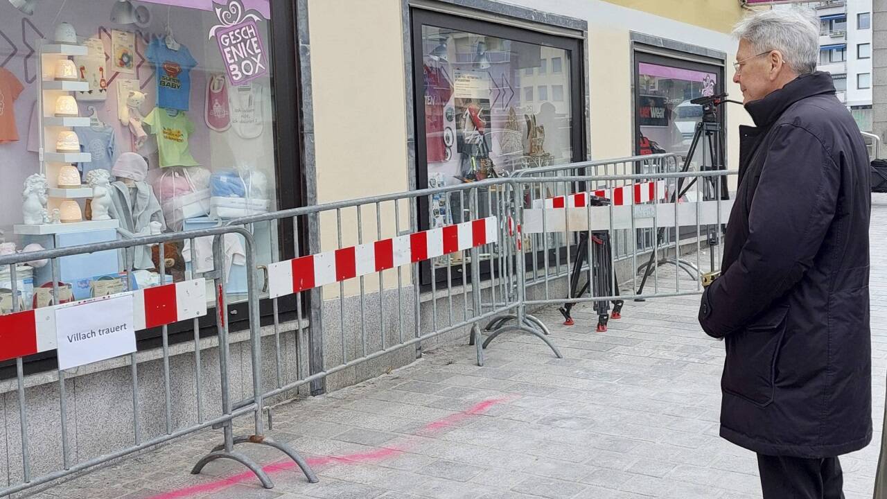 Landeshauptmann Peter Kaiser (SPÖ) nach dem Anschlag in Villach. 