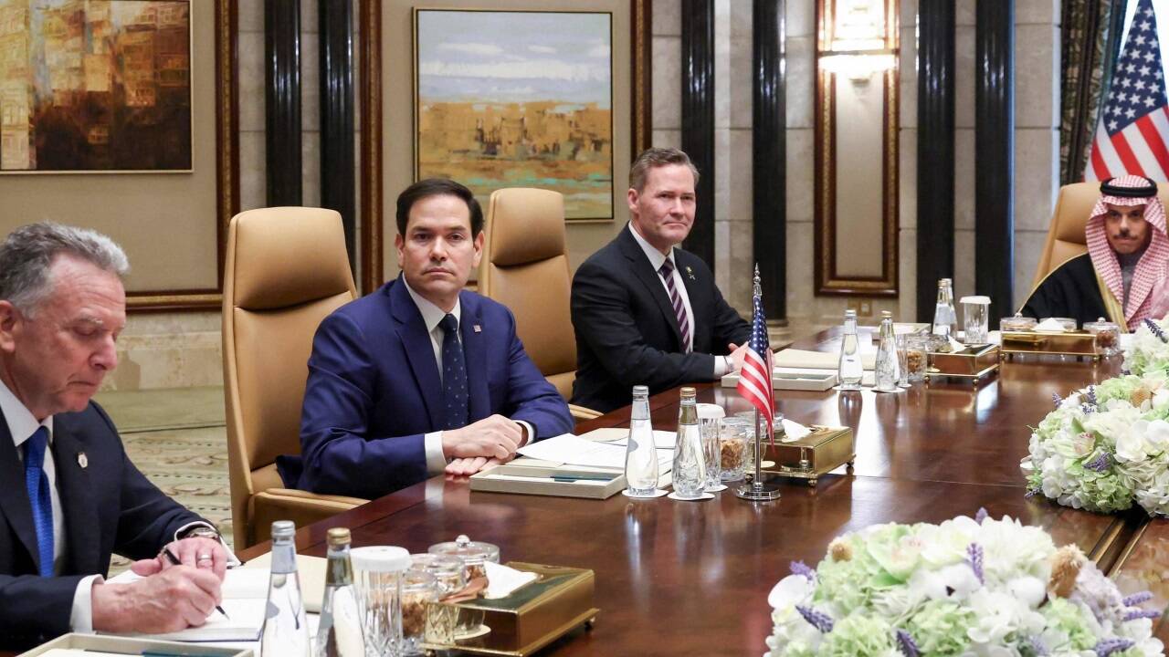 US-Außenminister Marco Rubio am Dienstag in Riad.  US-Außenminister Marco Rubio am Dienstag in Riad.