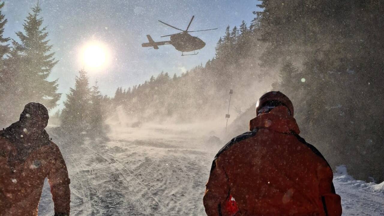 Freiwillige der Bergrettung Mittersill im Einsatz. 
