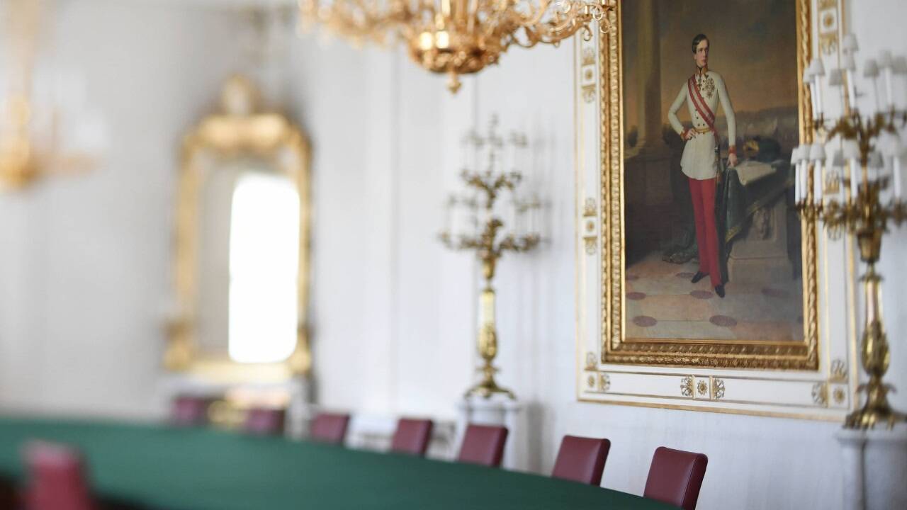 Im großen Ministerratssaal werden Entscheidungen für die Zukunft Österreichs gefällt. 