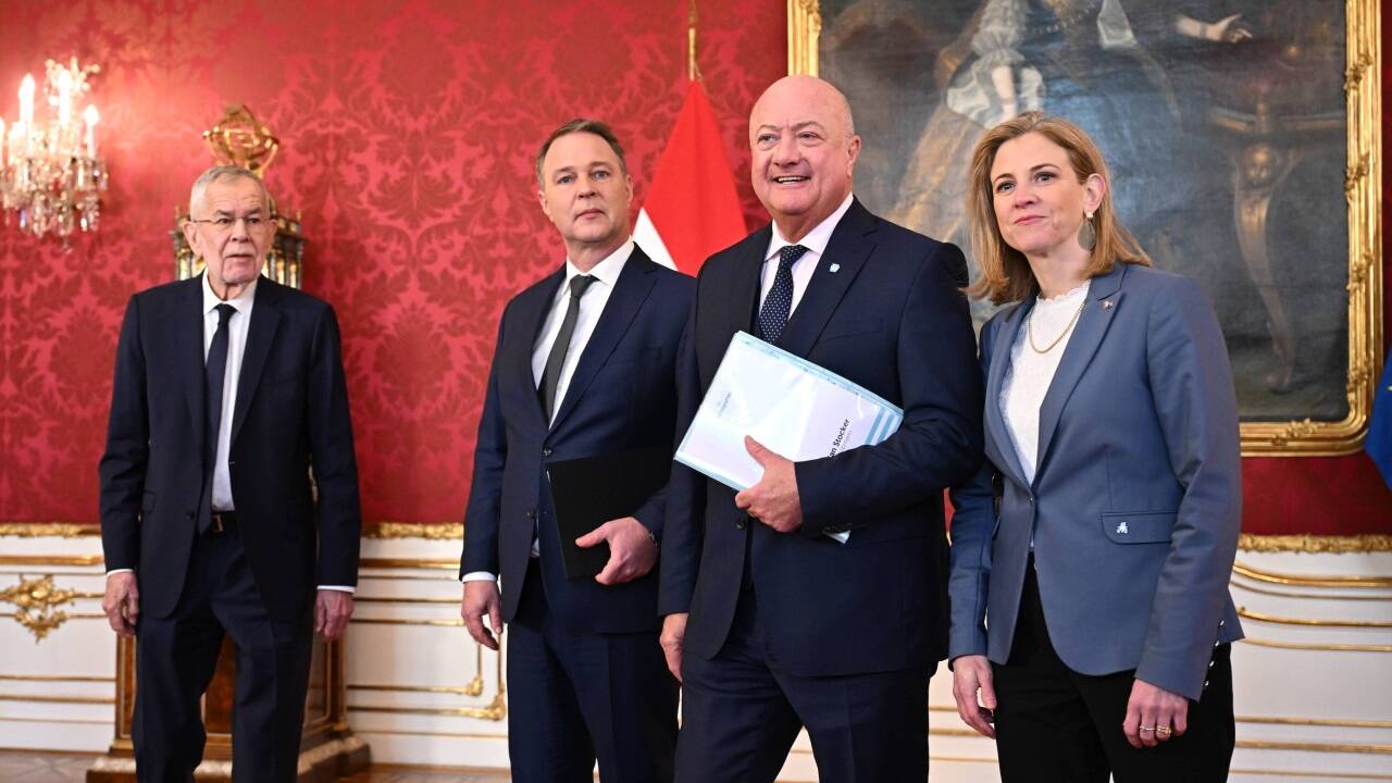 Die Parteispitzen zu Gast in der Hofburg. 