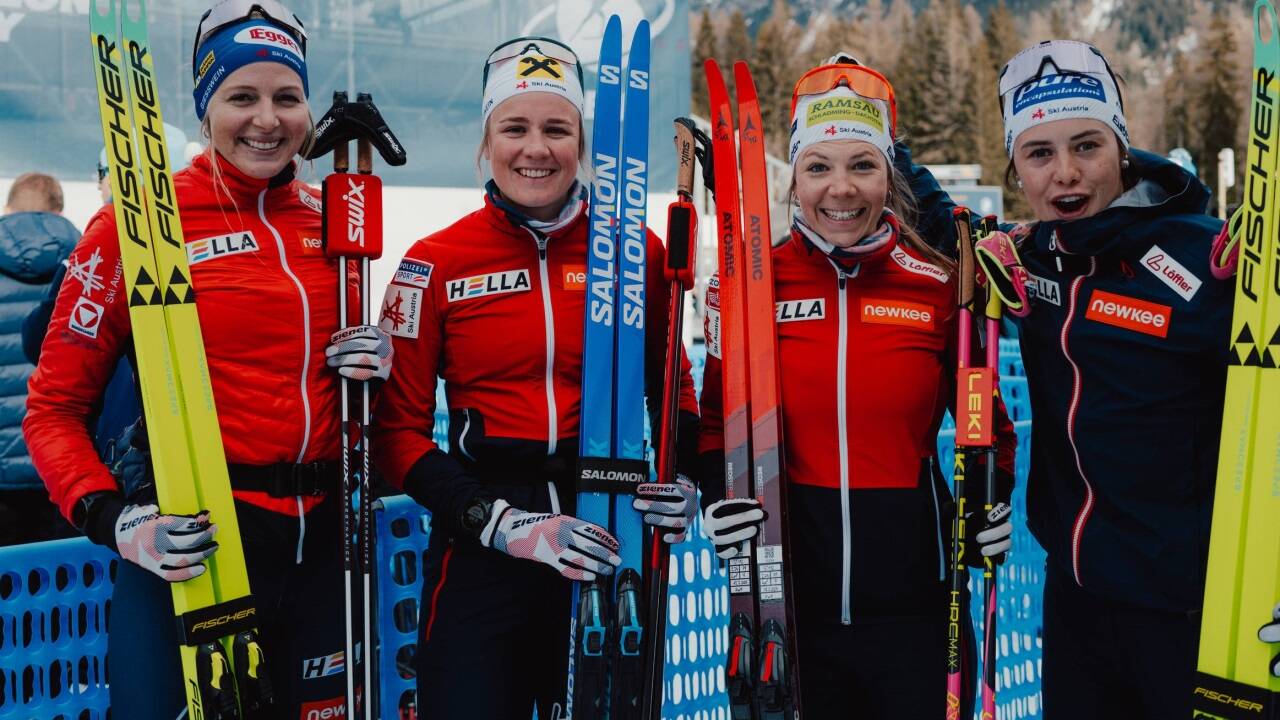 Lisa Hauser, Lea Rothschopf, Tamara Steiner und Anna Andexer hatten Grund zur Freude.  