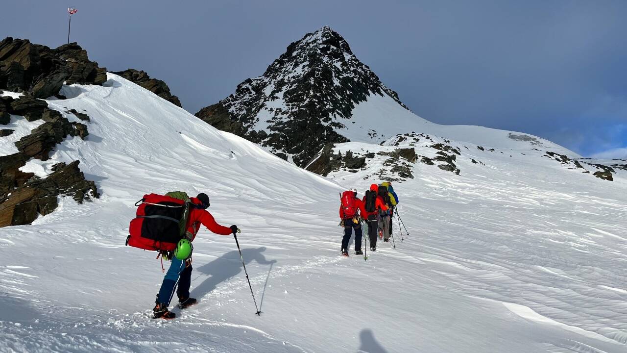 Die Bergrettung Kals bei ihrem Rettungseinsatz am Glockner im Jänner. 
