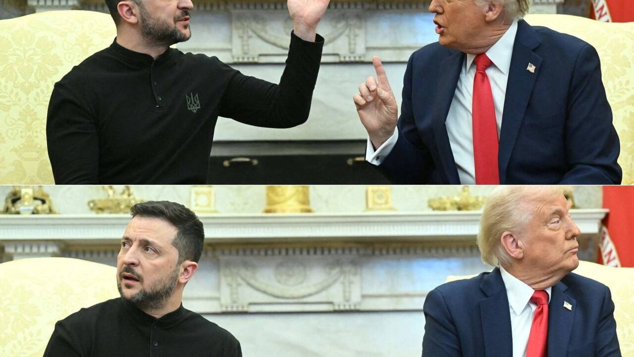 Heftige Wortgefechte zwischen Selenskyj und Trump. Heftige Wortgefechte zwischen Selenskyj und Trump.