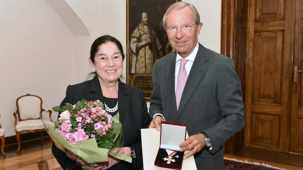 Renate Gerber-Ebner und Landeshauptmann Wilfried Haslauer. 