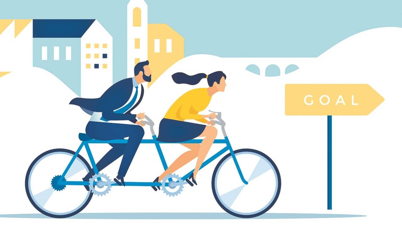 Zwei Menschen teilen sich eine Führungsposition im Jobsharing und schaffen so Raum für neue Chancen. Gerade in Zeiten, in denen viele junge Mitarbeitende zögern, Verantwortung zu übernehmen, bietet dieses Modell eine lebenswerte Alternative.  